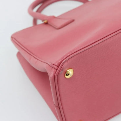 Prada Galleria Double Zip Tote Saffiano Leather, Pink, Leather, Handbag