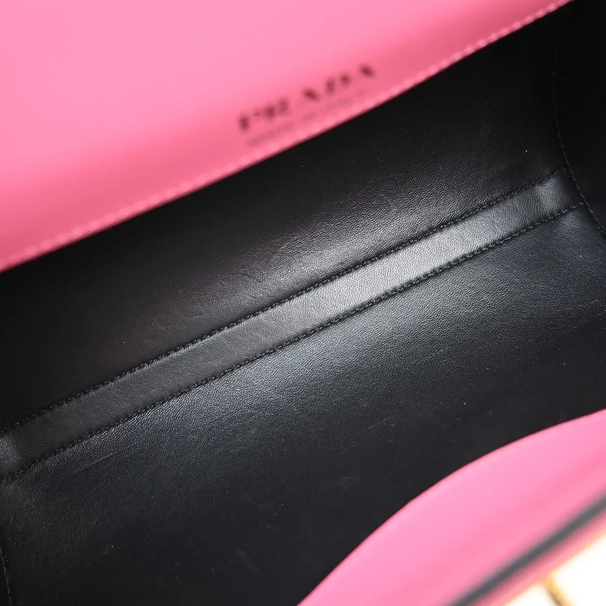 Prada Double Handle Satchel Vitello Daino, Pink, Leather, Handbag