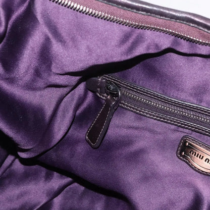 Miu Miu Hobo Woven Leather, Purple, Leather, Handbag
