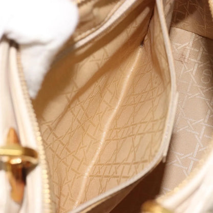 Christian Dior Lady Dior Cannage Quilt Lambskin, Beige, Leather, Handbag