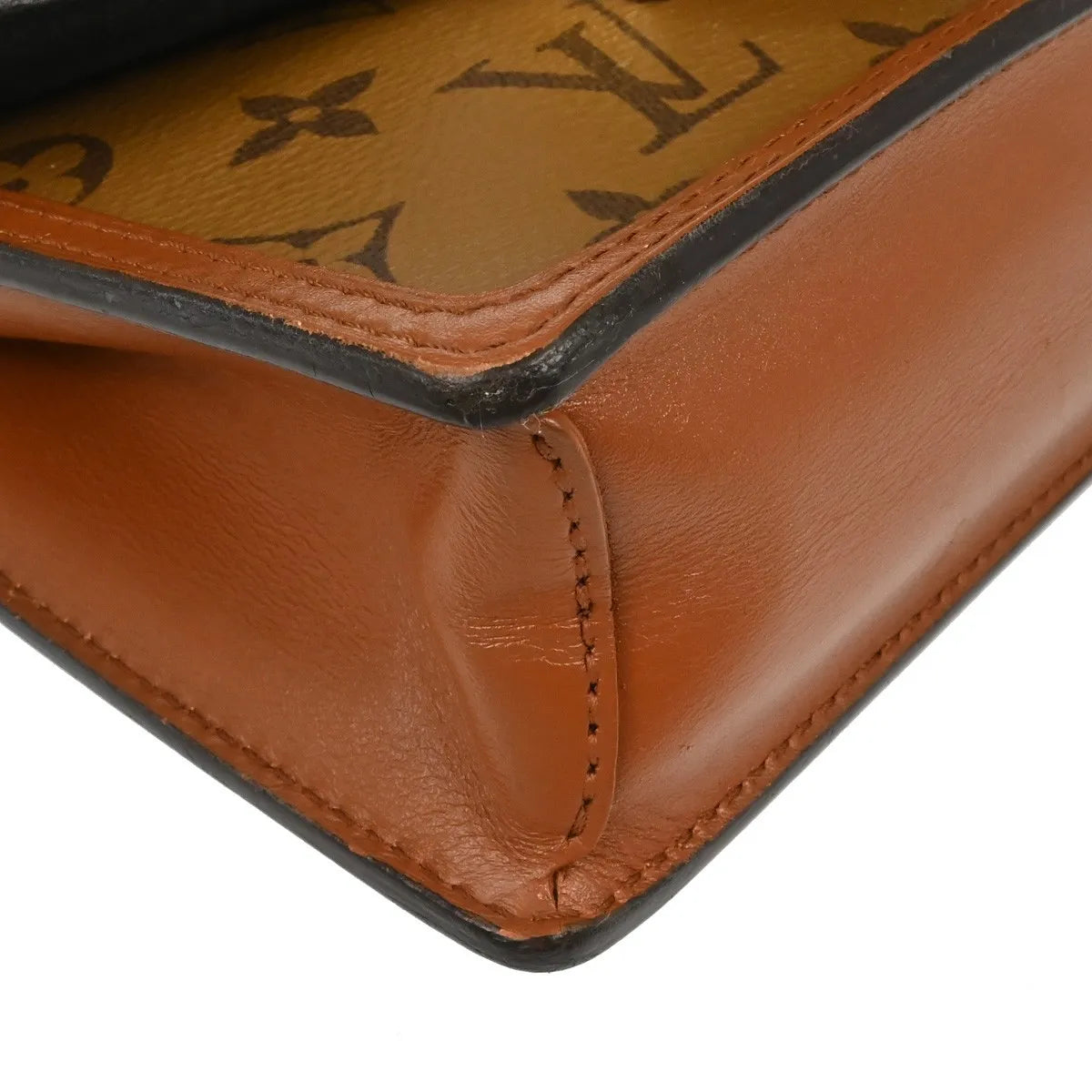 Louis Vuitton Dauphine Chain Reverse Monogram Canvas, Brown, Canvas, Shoulder Bag