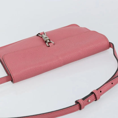 Gucci Jackie Soft Convertible Clutch Leather, Pink, Leather, Handbag