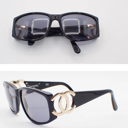 Chanel Logo CC Plastic, Black, Plastic, Sunglasses