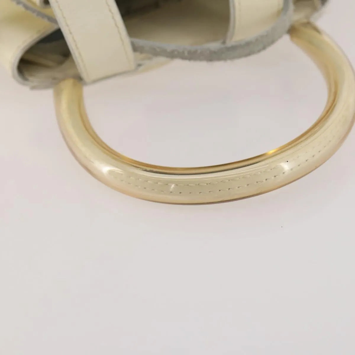 Salvatore Ferragamo Vintage Patent Leather, White, Patent Leather, Backpack
