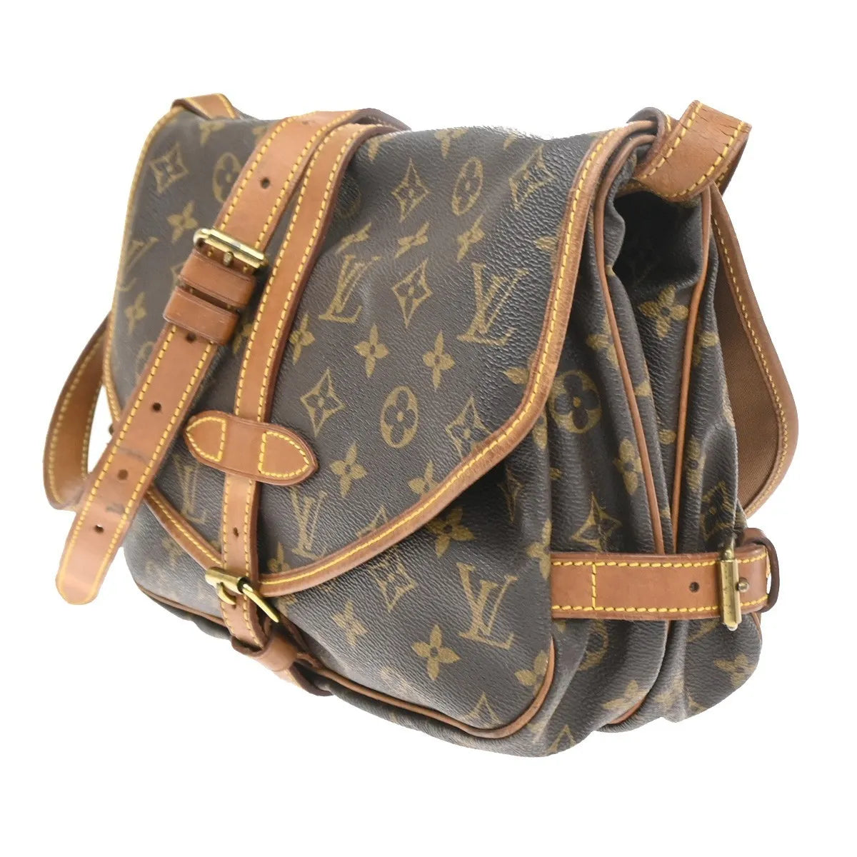 Louis Vuitton Saumur Monogram Canvas, Brown, Canvas, Shoulder Bag