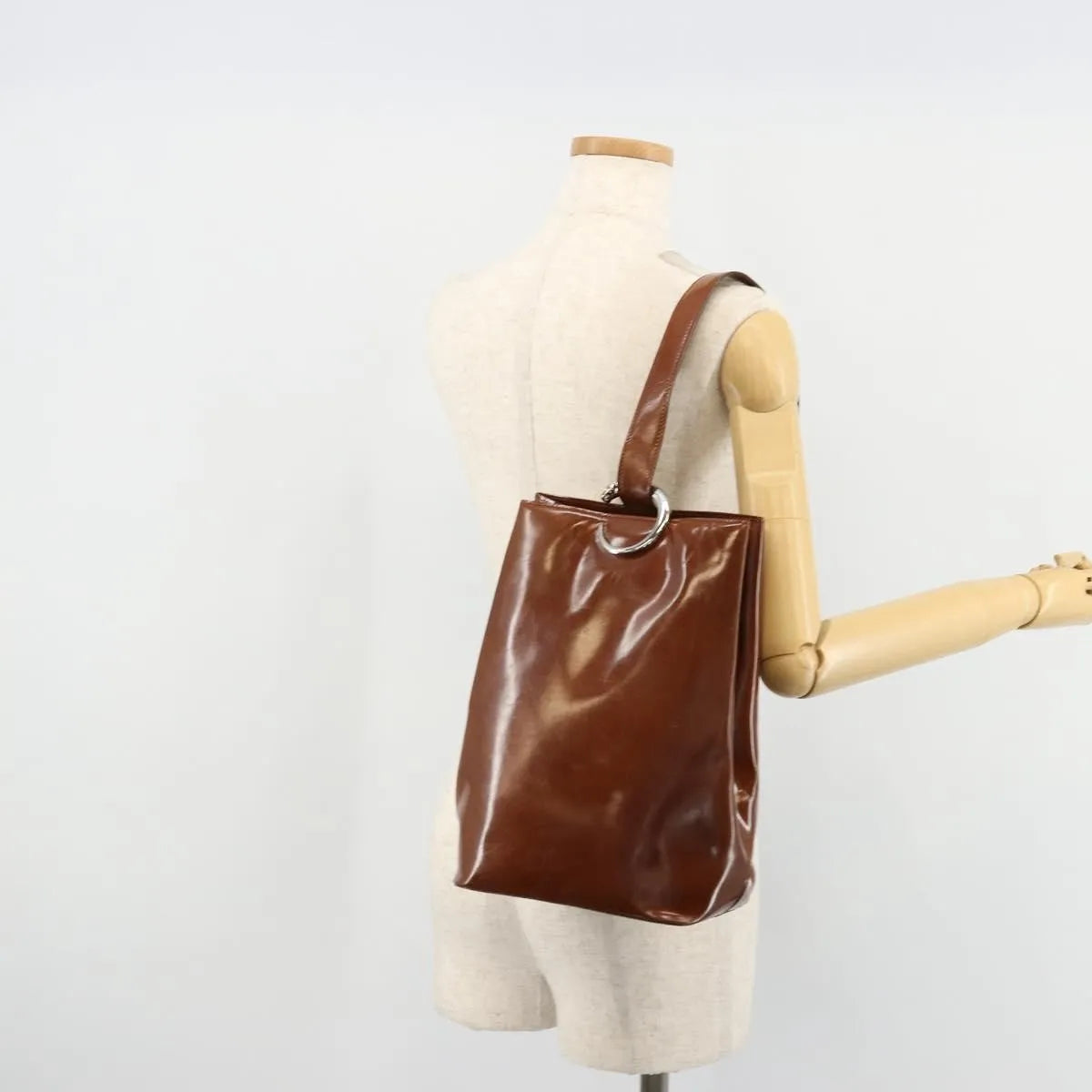 cartier Panthère Shoulder Patent leather, Brown, Patent Leather, Shoulder Bag