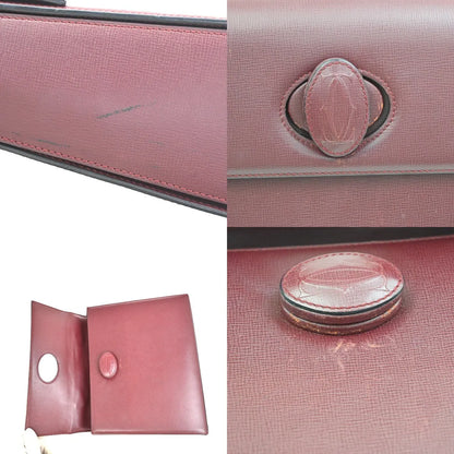 Cartier Must De Cartier Leather, Burgundy, Leather, Handbag