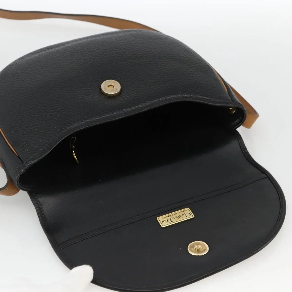 Christian Dior CD Shoulder bag Leather, Black, Leather, Shoulder Bag