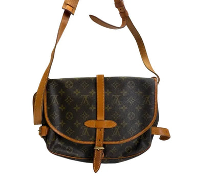 Louis Vuitton Saumur Monogram Canvas, Brown, Canvas, Shoulder Bag