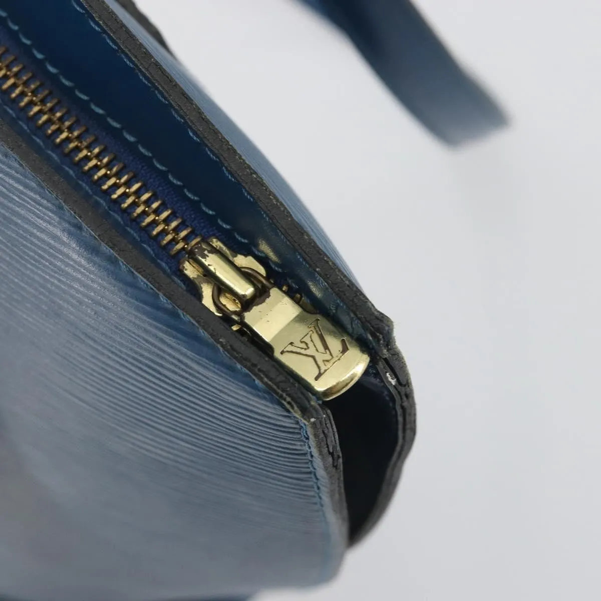 Louis Vuitton Saint Jacques Epi, Blue, Leather, Shoulder Bag