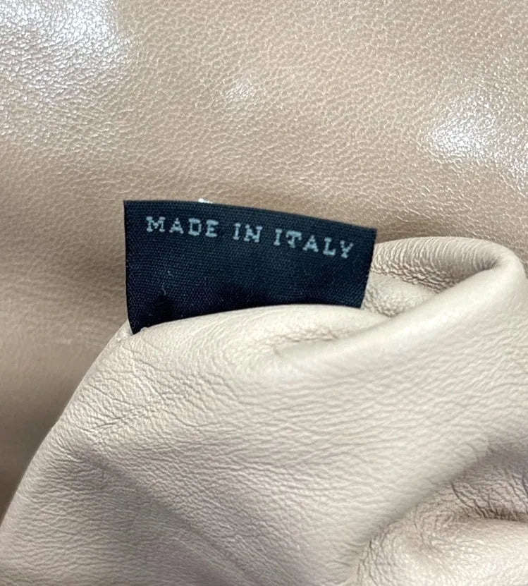 Prada Turnlock Nappa Gaufre, Beige, Leather, Shoulder Bag