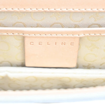 Celine C Macadam Shoulder Suede, Beige, Suede, Clutch