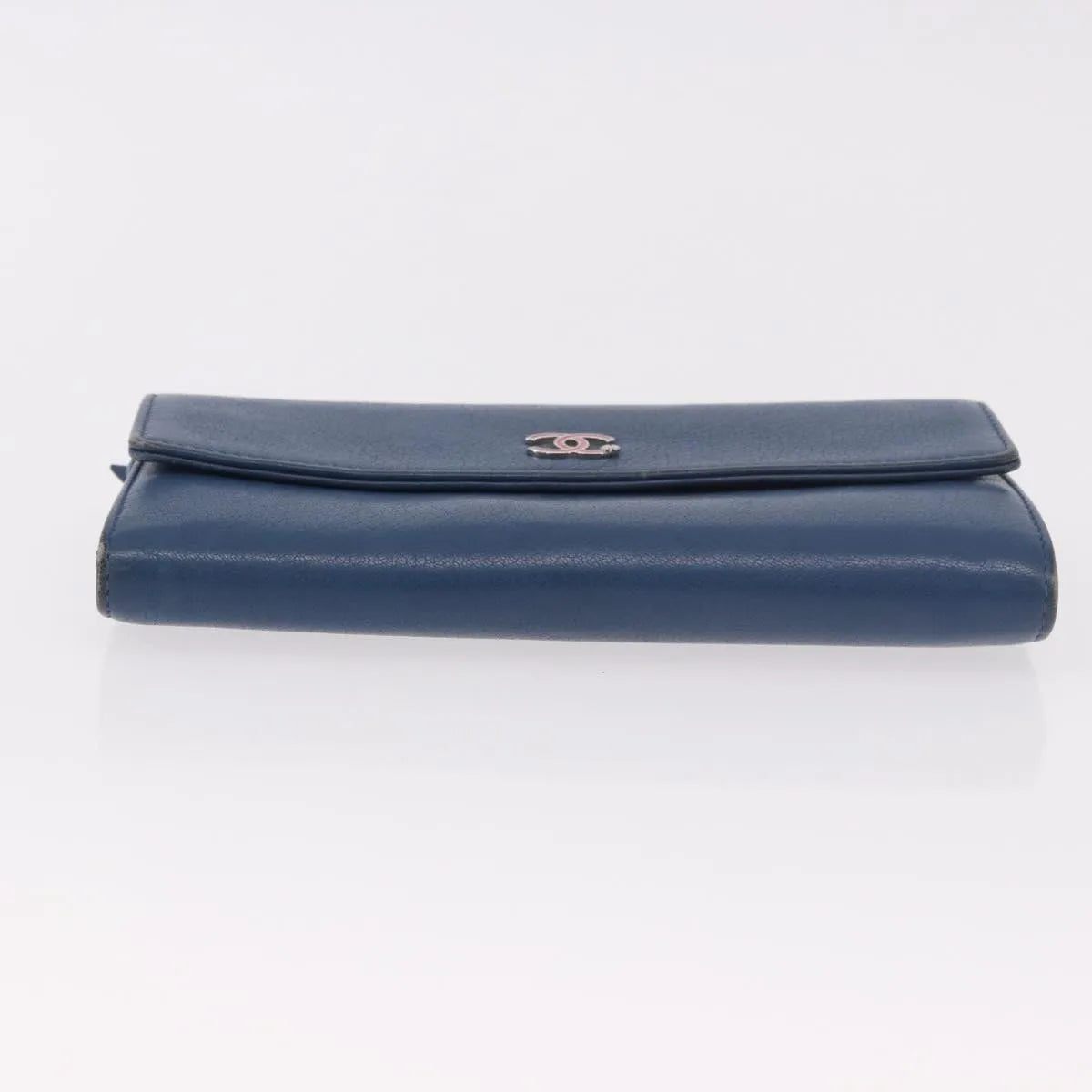 Chanel Lucky Clover Long Flap Wallet Leather, Blue, Leather, Wallet