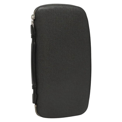 Louis Vuitton Atoll Organizer Taiga Leather, Gray, Leather, Wallet