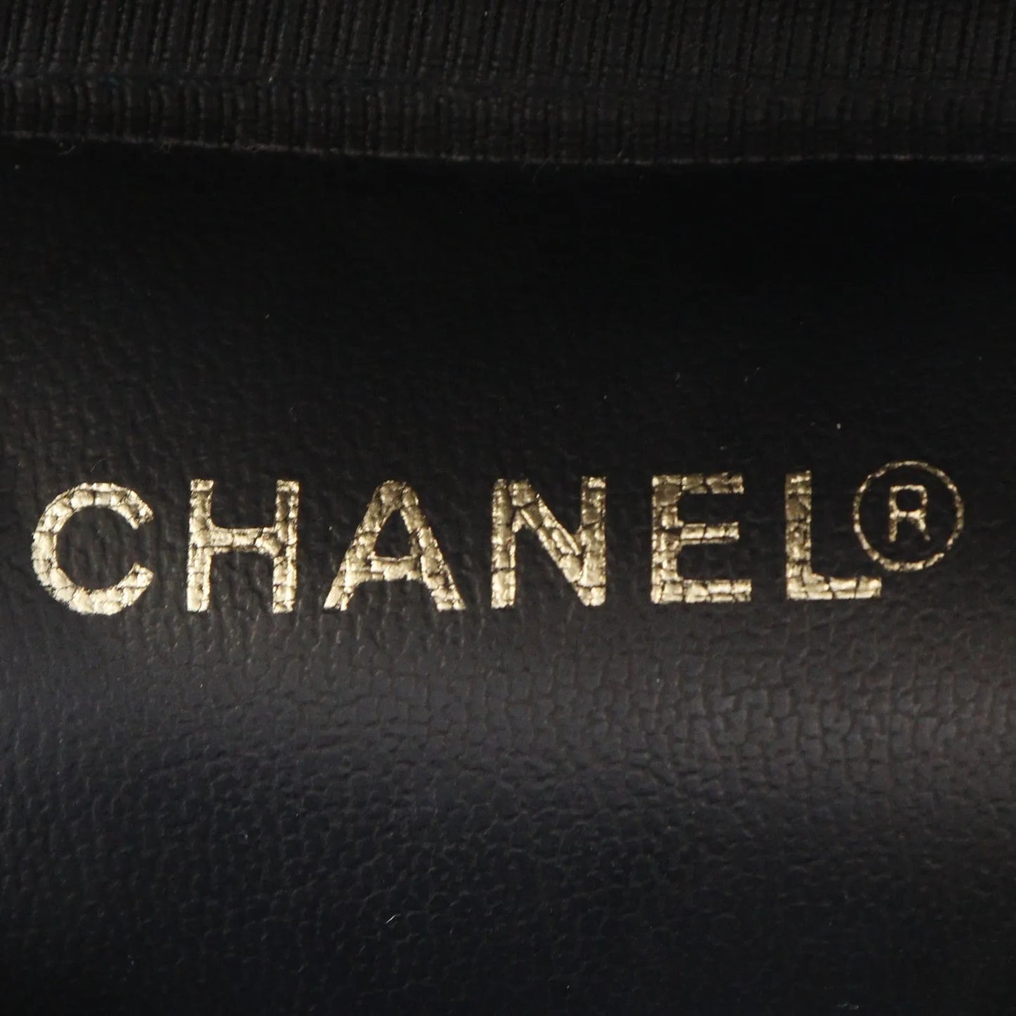 Chanel Vintage Timeless Cosmetic Case Caviar, Black, Leather, Handbag