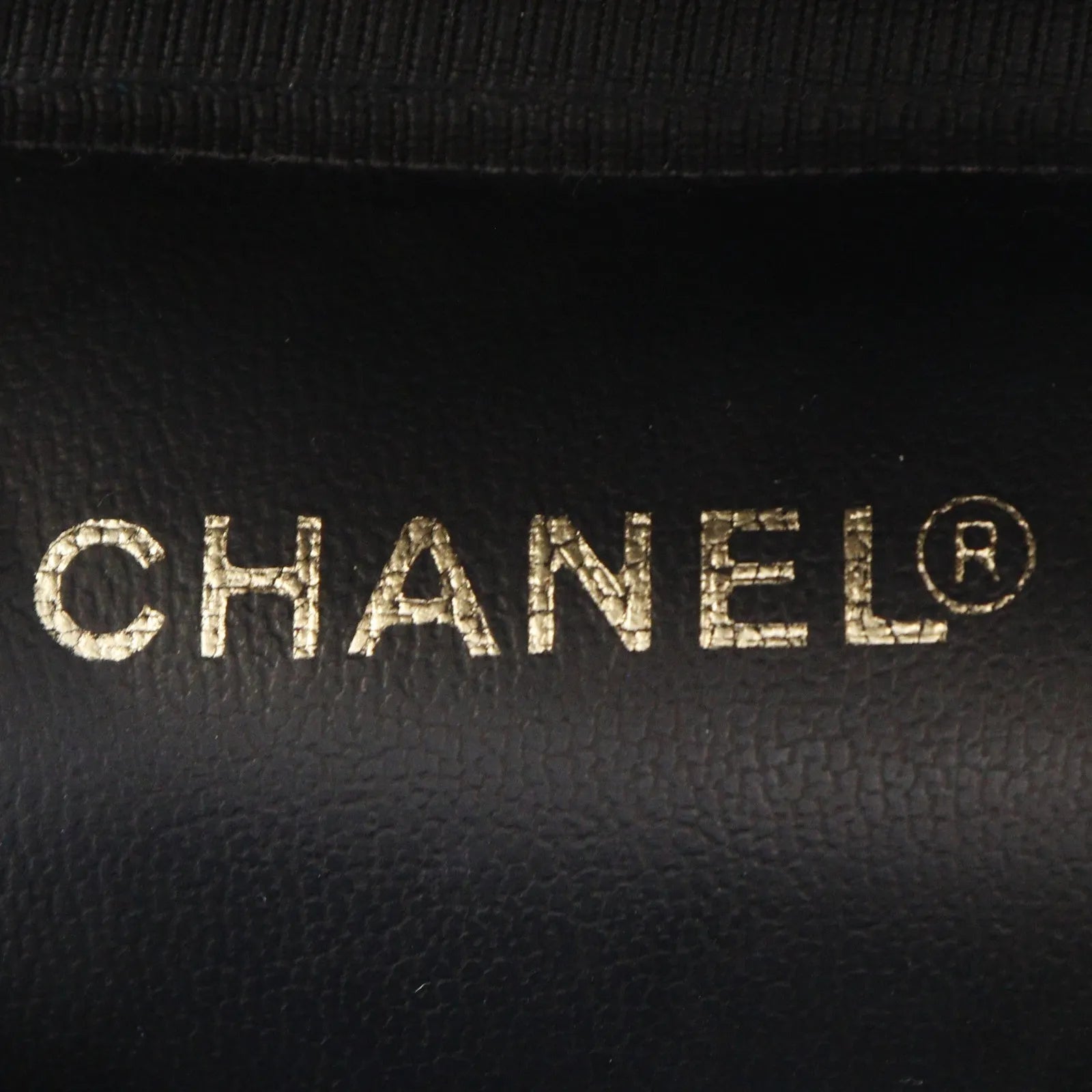 Chanel Vintage Timeless Cosmetic Case Caviar, Black, Leather, Handbag