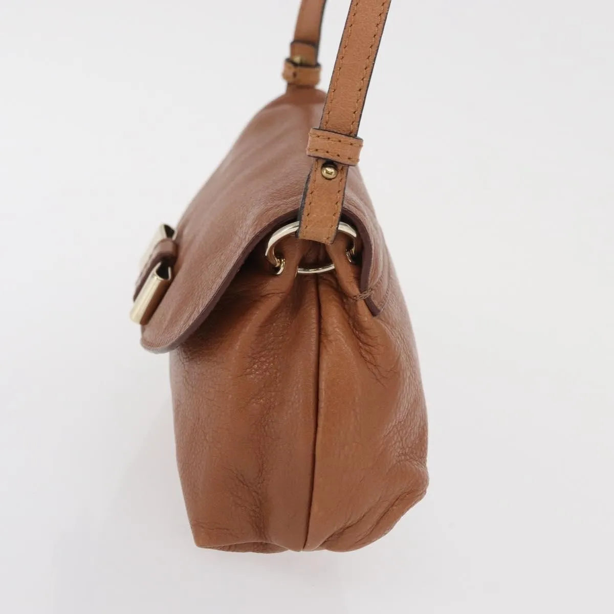Chloe Lily Leather, Brown, Leather, Shoulder Bag