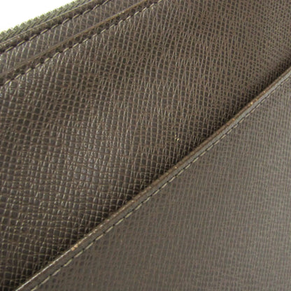 Louis Vuitton Pochette Baikal Clutch Taiga Leather, Gray, Leather, Clutch