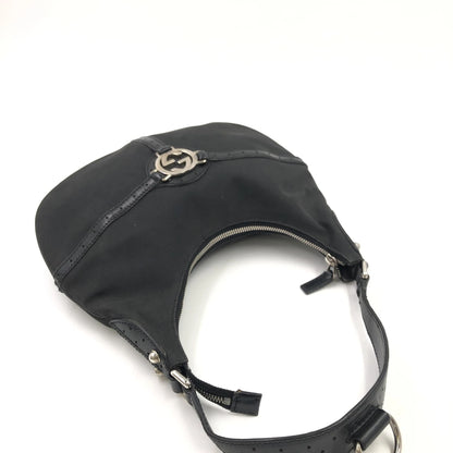 Gucci Reins Web Hobo Canvas, Black, Canvas, Handbag
