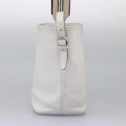 Burberry Vintage Leather, White, Leather, Shoulder Bag
