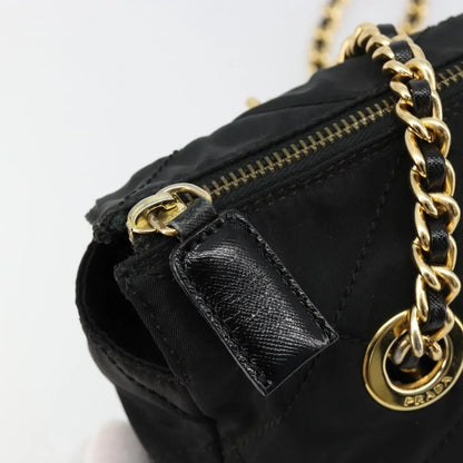 Prada Re-Edition 1995 Chain Quilted Tessuto, Black, Nylon, Shoulder Bag