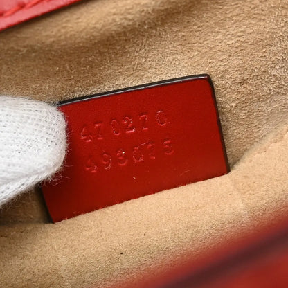 Gucci Sylvie Leather, Red, Leather, Shoulder Bag