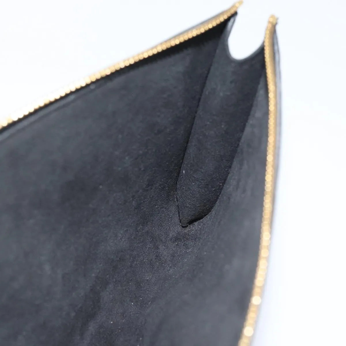 Louis Vuitton Pochette Accessoires Epi, Black, Leather, Clutch