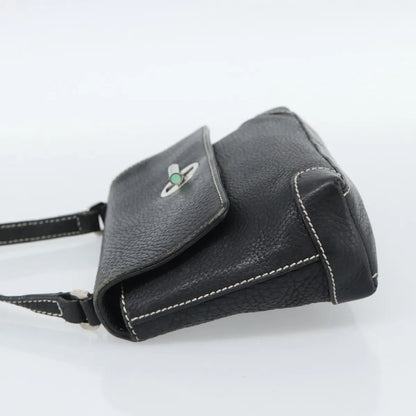 Tiffany & Co. Vintage Leather, Black, Leather, Shoulder Bag