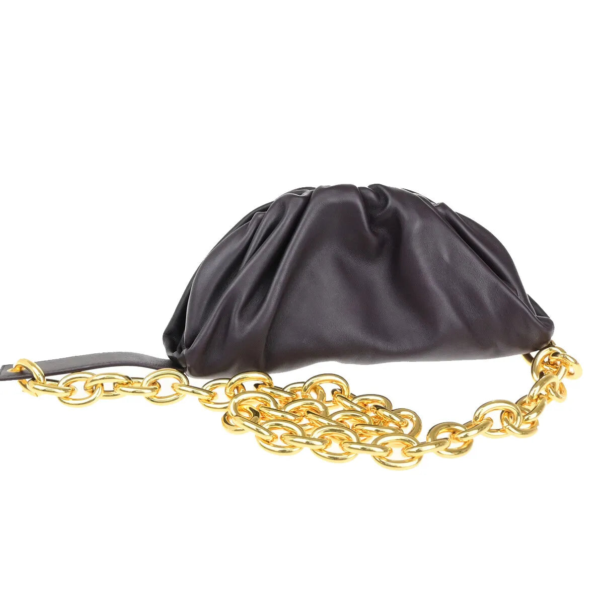 Bottega Veneta The Chain Leather, Burgundy, Leather, Bag