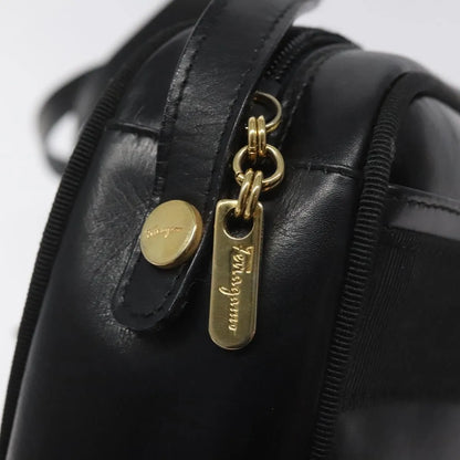 Salvatore Ferragamo Vara Bow camera Leather, Black, Leather, Shoulder Bag