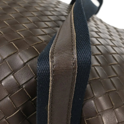 Bottega Veneta Intrecciato Shoulder Leather, Brown, Leather, Shoulder Bag