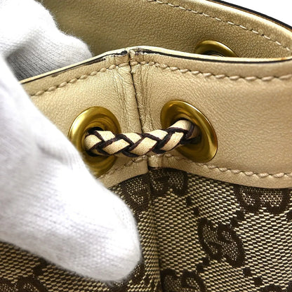 Gucci Miss GG Tote GG Canvas with Leather, Beige, Canvas, Handbag