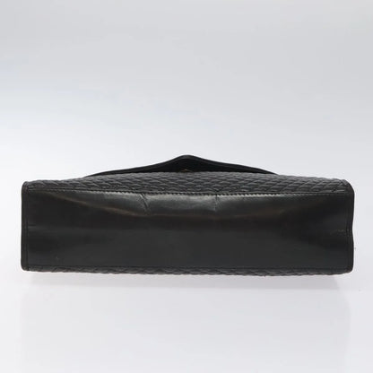 Bally Vintage Quilted Leather, Black, Leather, Handbag
