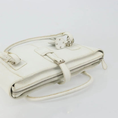 Loewe Senda Leather, White, Leather, Handbag