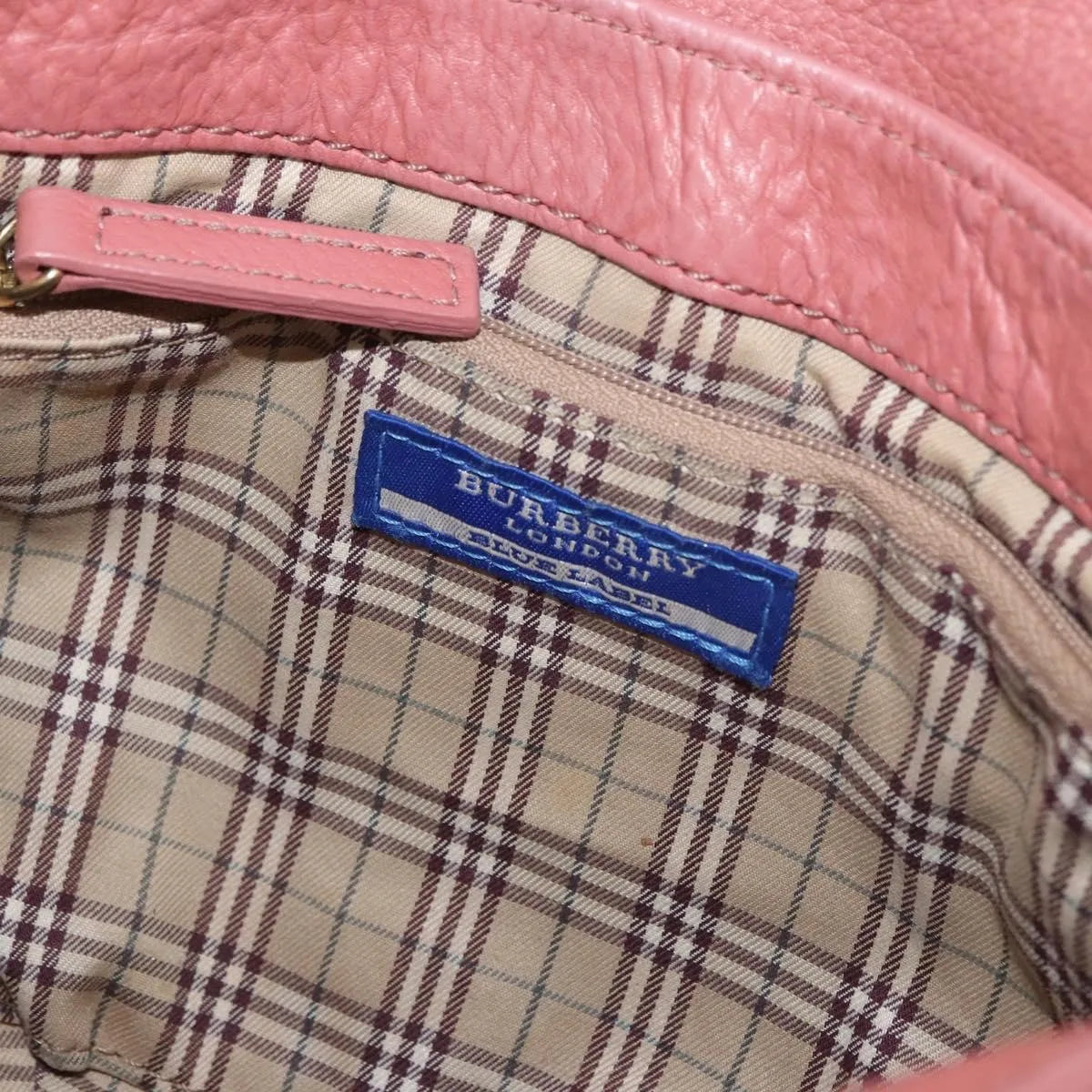 Burberry Blue Label Nylon, Pink, Leather, Shoulder Bag