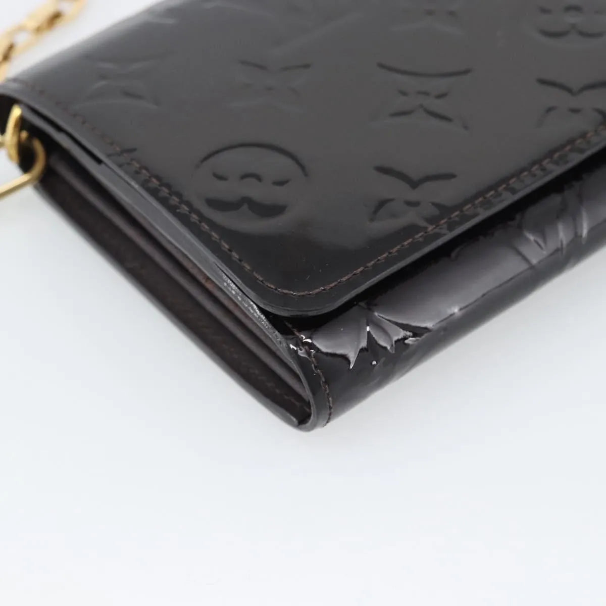 Louis Vuitton Sarah Chain Monogram Vernis, Burgundy, Patent Leather, Clutch