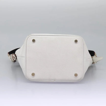 Burberry Vintage Leather, White, Leather, Shoulder Bag