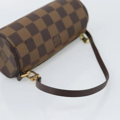 Louis Vuitton Papillon Pochette Damier Ebene, Brown, Canvas, Clutch