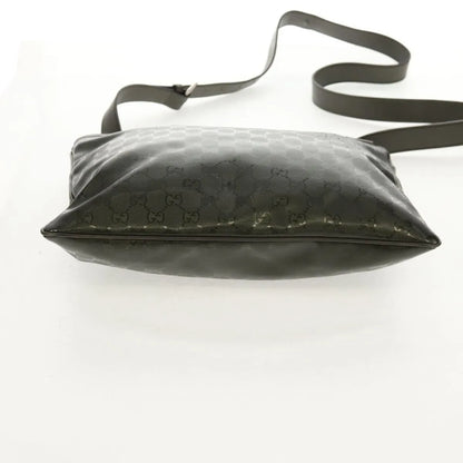 Gucci Zip Top Messenger GG Imprime, Khaki, Canvas, Shoulder Bag