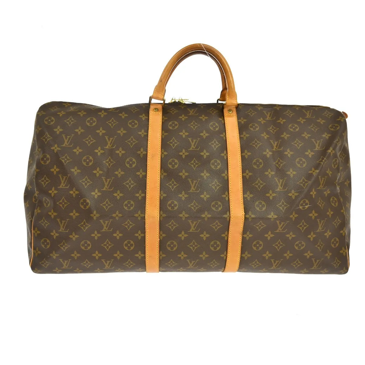 Louis Vuitton Keepall Monogram, Brown, Canvas, Travel Bag