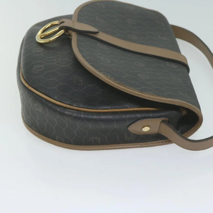Christian Dior Vintage CD Flap Canvas, Black, Canvas, Shoulder Bag