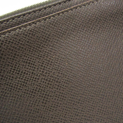 Louis Vuitton Pochette Baikal Clutch Taiga Leather, Gray, Leather, Clutch