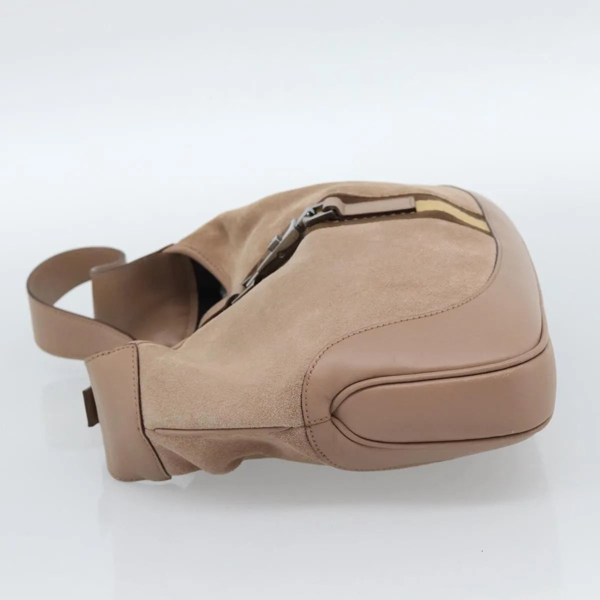 Gucci Jackie O Suede, Beige, Suede, Shoulder Bag