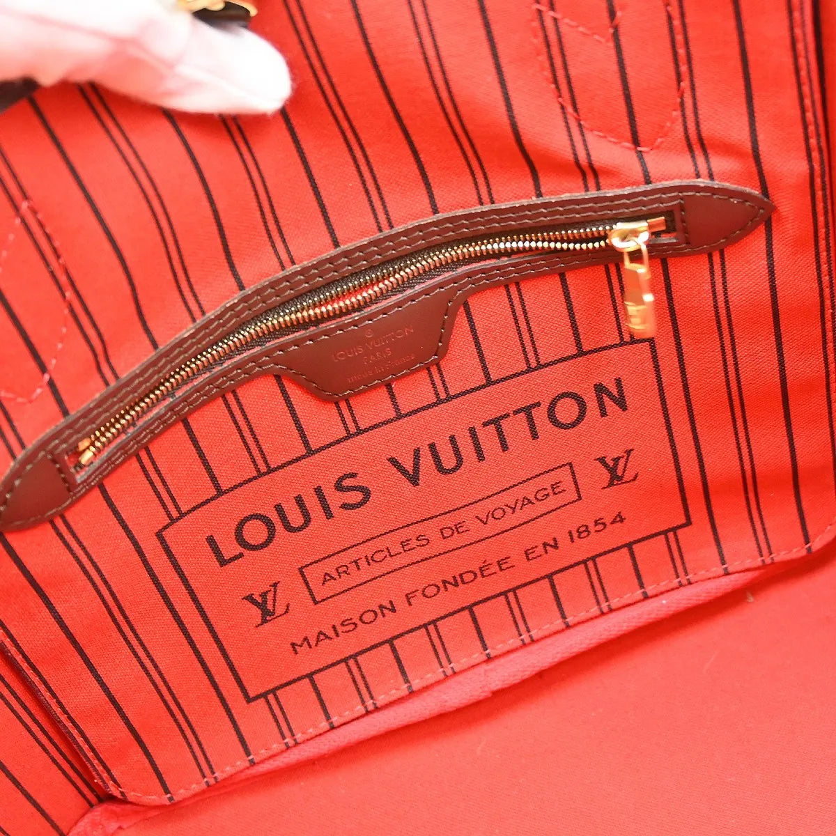 Louis Vuitton Neverfull Tote Damier, Brown, Canvas, Handbag