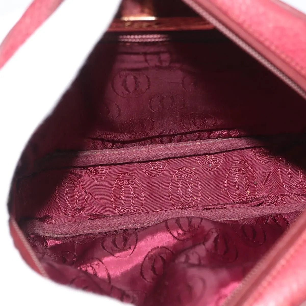 cartier Tasseled Must de Cartier Leather, Burgundy, Leather, Shoulder Bag