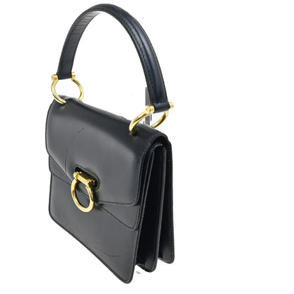 Celine Gancini Leather, Navy, Leather, Handbag