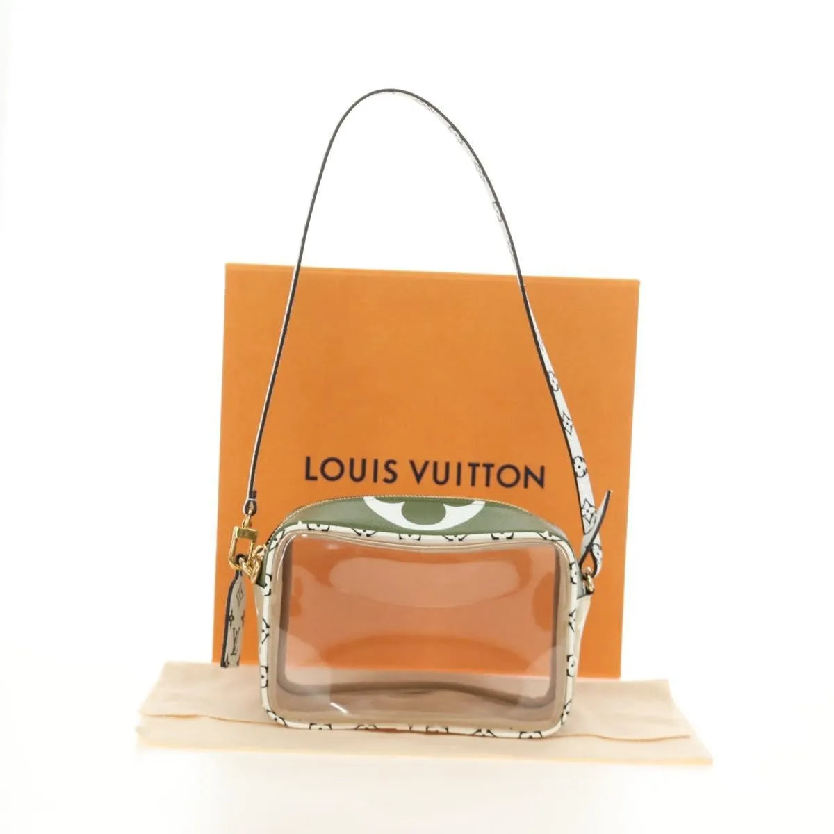 Louis Vuitton Beach Limited Edition Colored Monogram Giant, Green, Canvas, Clutch