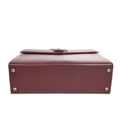 Cartier Must De Cartier Leather, Burgundy, Leather, Handbag
