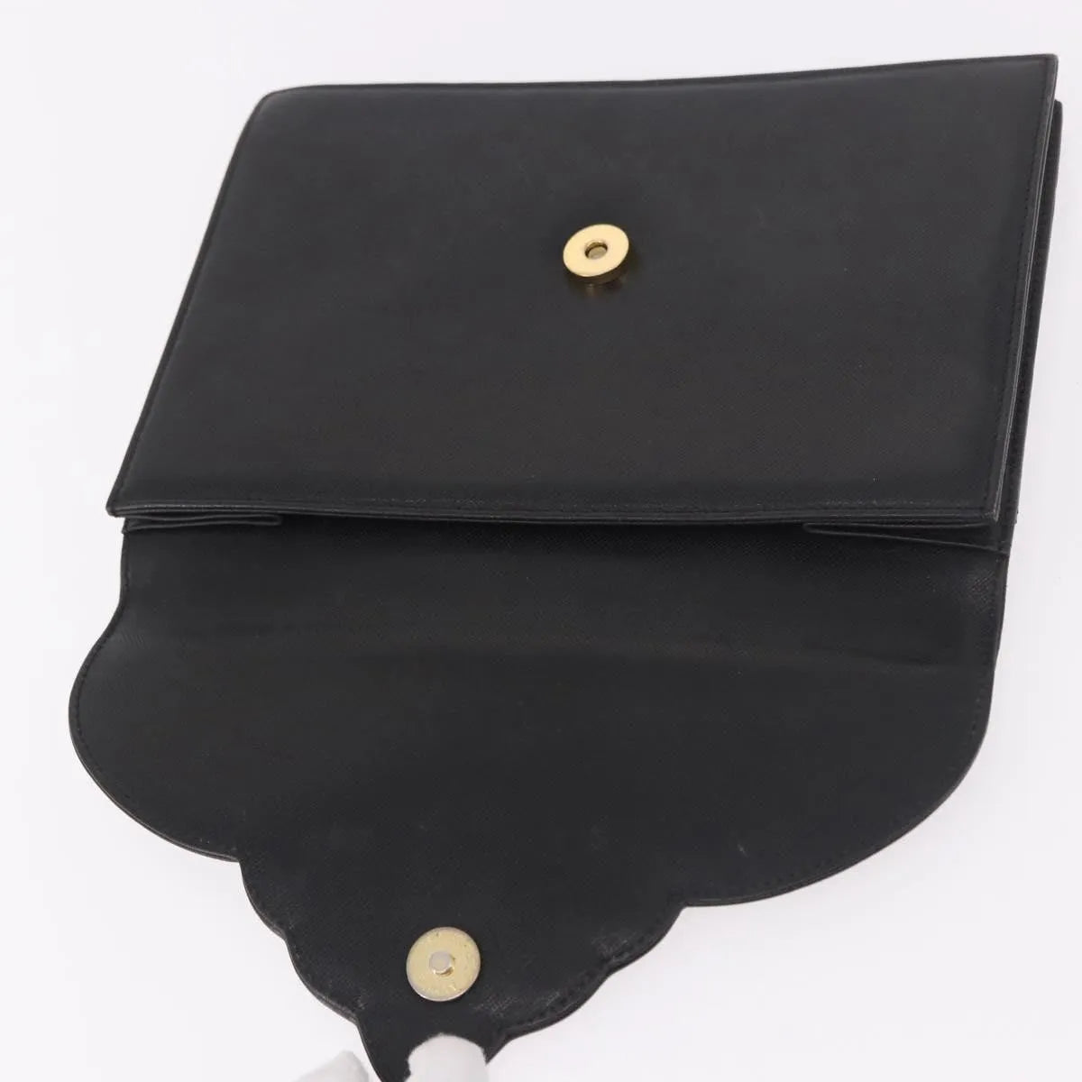 Saint Laurent Vintage Leather, Black, Leather, Clutch