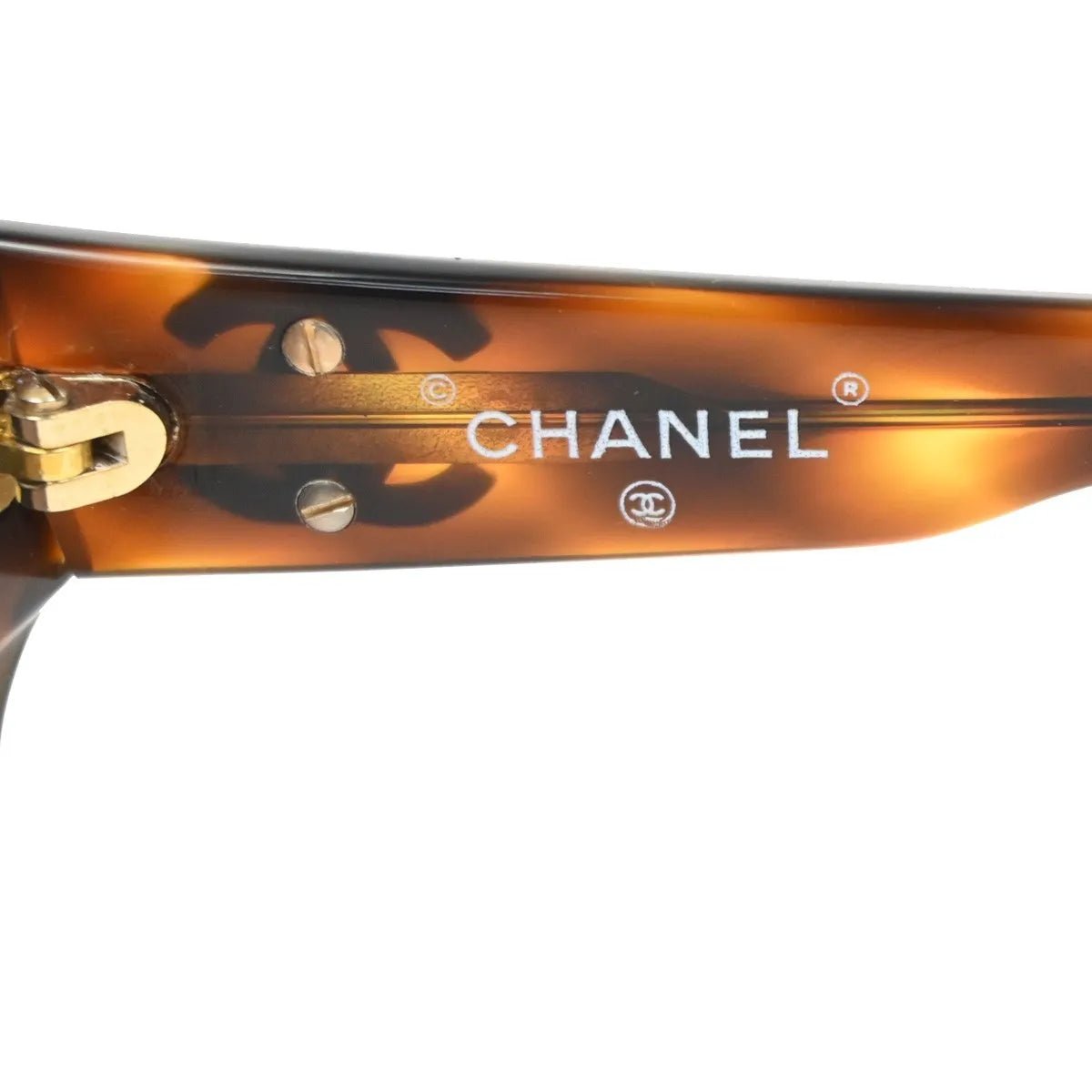 Chanel Logo CC Plastic, Brown, Plastic, Sunglasses